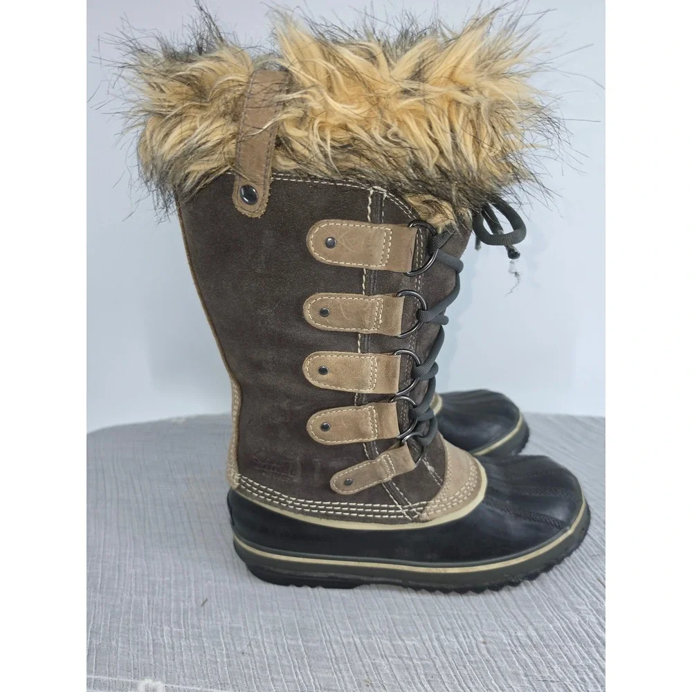 Sorel Joan of Arctic Brown Waterproof Winter Snow Boots NL1540-051 Womens 8